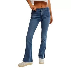 Free People We The Free Level Up Slit Slim Fit Flare Jeans Size 29 2178